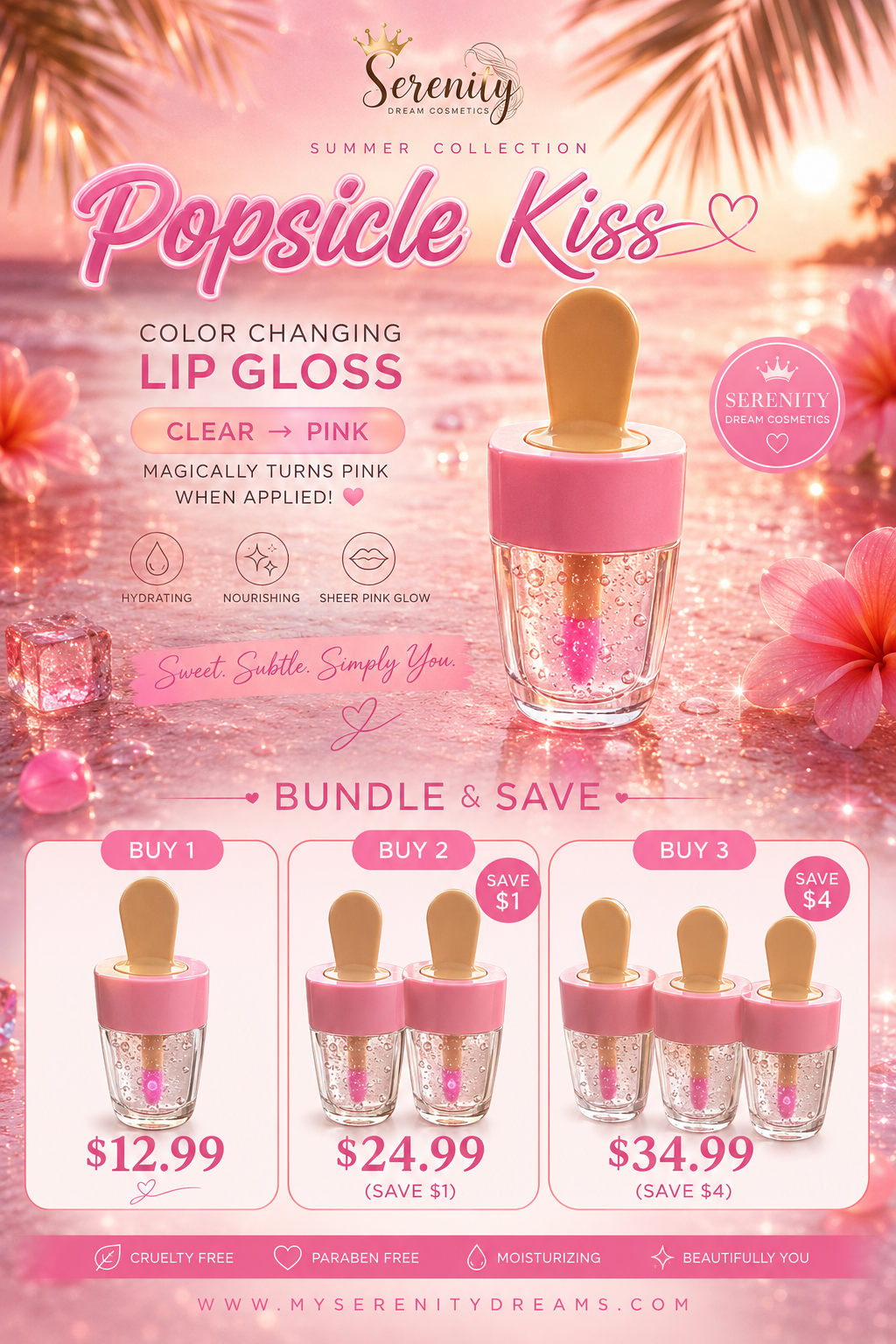 🍭 Popsicle Kiss™ Color-Changing Lip Gloss